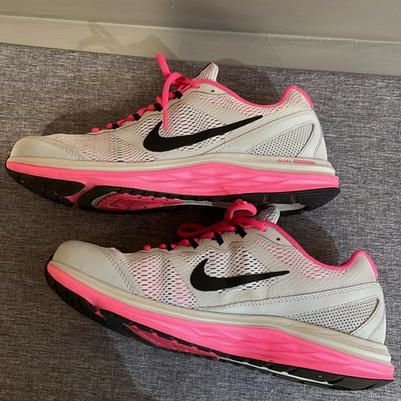 Nike Dual Fusion Run 3 Athletic Sneakers Women’s 10 Grey Pink Black Swoosh - Picture 12 of 15